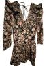 St. Roche Floral Black Pink Cocktail Dress Size 2 - photo 1