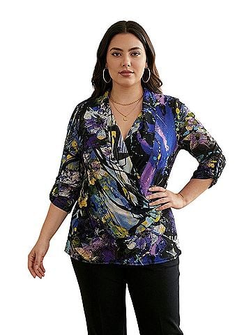 Karen Kane Long Sleeve Blouse (view 1)