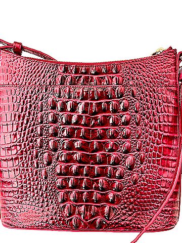 Brahmin Katie Red Dragon Croc-embossed Leather Crossbody Bag (view 2)