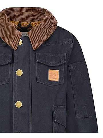 London Fog Toddler Boys Button-Front Collared Utility Barn Coat (view 2)
