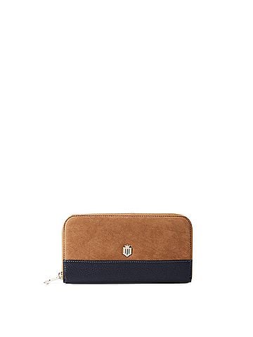 Fairfax & Favor Women's Salisbury Purse in Tan/Navy (view 1)
