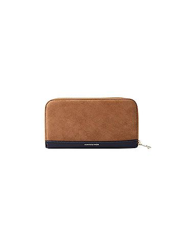 Fairfax & Favor Women's Salisbury Purse in Tan/Navy (view 2)