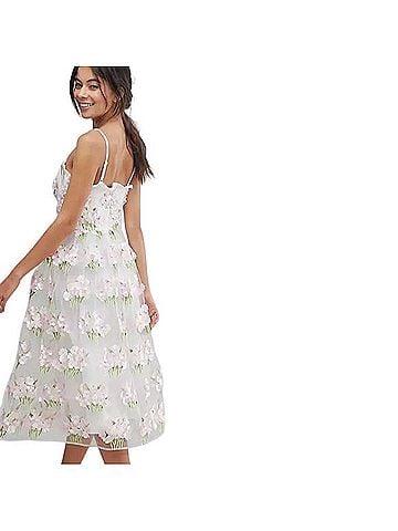 ASOS Tulle Flower Midi Dress Cocktail Dress (view 2)