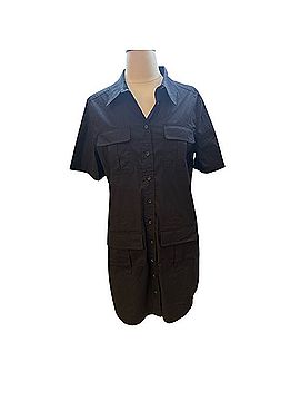 sachin and babi light blue dress Casual Button-Down Shirt Collar Sleeveless Dress – DEALOVA