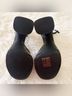 MICHAEL Michael Kors 100% Leather Floral Black Silver Heels Size 5 1/2 - photo 9