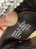 MICHAEL Michael Kors 100% Leather Floral Black Silver Heels Size 5 1/2 - photo 10