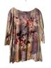 Christopher & Banks 100% Polyester Floral Multi Color 3/4 Sleeve Top Size XL - photo 2