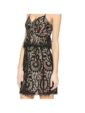 Nanette Lepore Black Lace Mini Cocktail Dress (view 1)