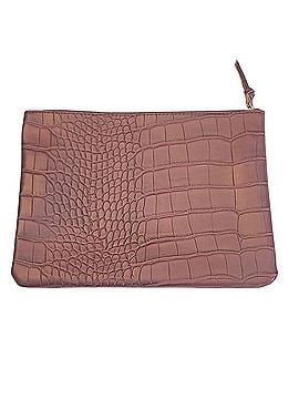 Taryn Rose faux croc print zipper pouch Makeup Bag (view 2)
