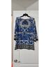 Sunny Leigh Floral Blue Black White Long Sleeve Top Size M - photo 5
