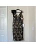Mac Duggal 100% Polyester Floral Black Gold Cocktail Dress Size 12 - photo 3