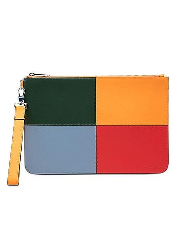 Burberry Leather Colorblock Clutch (view 1)