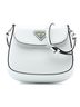Prada 100% Leather White Mini Brushed Leather Cleo Bag One size - photo 1