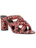 Rebecca Minkoff Floral Red Black Sandals Size 8 - photo 1