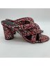 Rebecca Minkoff Floral Red Black Sandals Size 8 - photo 4