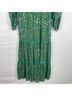 Three Floor 100% Polyester Floral Polka Dots Green Casual Dress Size 4 - photo 8