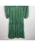 Three Floor 100% Polyester Floral Polka Dots Green Casual Dress Size 4 - photo 7