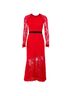 Three Floor 70% Polyamide 30% Cotton 100% Polyester Solid Red Black Cocktail Dress Size 2 - photo 1