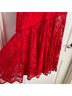 Three Floor 70% Polyamide 30% Cotton 100% Polyester Solid Red Black Cocktail Dress Size 2 - photo 8