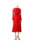Three Floor 70% Polyamide 30% Cotton 100% Polyester Solid Red Black Cocktail Dress Size 2 - photo 4