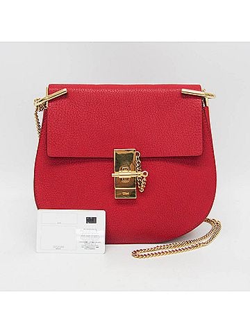 Chloé Chloé Drew 3S1031 Women's Leather Shoulder Bag Red Color (view 2)
