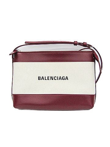 Balenciaga Balenciaga Navy Crossbody Bag 639497 Men,Women Canvas,Leather Shoulder Bag Off-white,Wine (view 1)