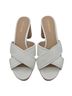Veronica Beard 100% Leather White Heels Size 9 - photo 2