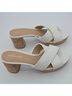 Veronica Beard 100% Leather White Heels Size 9 - photo 5
