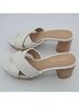 Veronica Beard 100% Leather White Heels Size 9 - photo 4