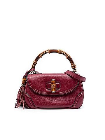 Gucci Medium Leather New Bamboo Satchel (view 1)