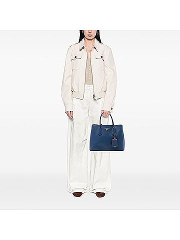 Prada Medium Saffiano Cuir Double Satchel (view 2)