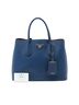 Prada 100% Leather Blue Medium Saffiano Cuir Double Satchel One size - photo 7