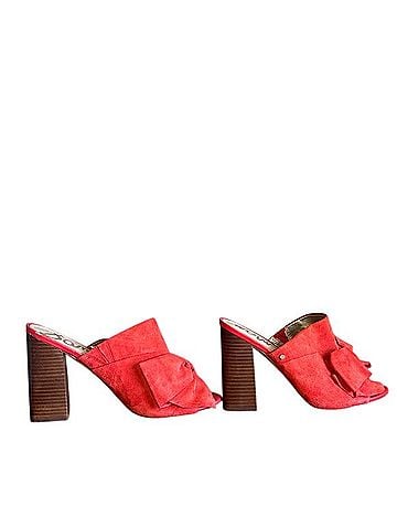 Sam Edelman Red Suede Bow Mules Mule/Clog (view 1)