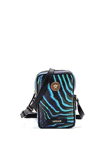 Versace Medusa Biggie Pouch Crossbody Bag Printed Leather Micro (view 1)