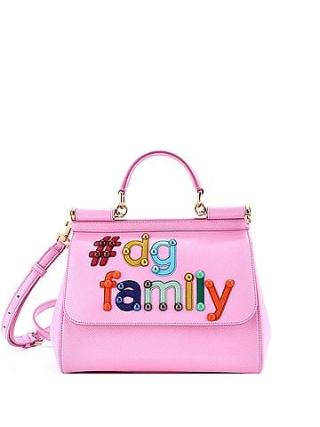 Dolce & Gabbana Miss Sicily Bag Embellished Printed Leather Medium (view 1)