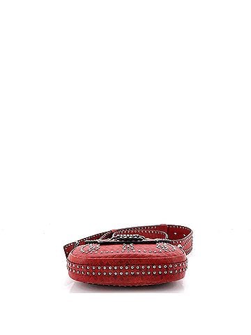 Christian Dior D-Fence Saddle Bag Studded Embossed Leather Small (view 2)