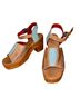 BED|STU Brown Blue Red Wedges Size 9 - photo 1