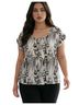 Daniel Rainn 100% Polyester Print Black White Short Sleeve Blouse Size XL - photo 1