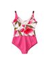 White Stag Floral Multi Color Pink One Piece Swimsuit Size 1X - photo 2