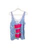 Me369 Graphic White Blue Tank Top Size S - photo 2
