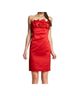 Phoebe Couture 100% Polyester Solid Red Cocktail Dress Size 4 - photo 1
