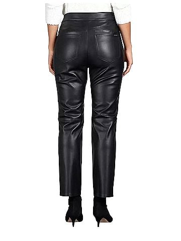 Sanctuary Faux Leather Straight Leg Crop Faux Leather Pants (view 2)