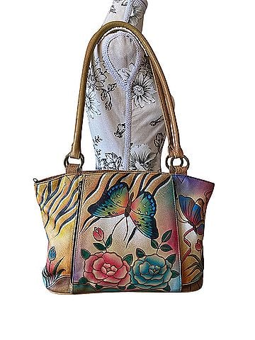 Anuschka Butterfly Leather Shoulder Bag (view 1)