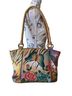 Anuschka 100% Leather Floral Ombre Solid Multi Color Tan Green Leather Shoulder Bag One size - photo 1