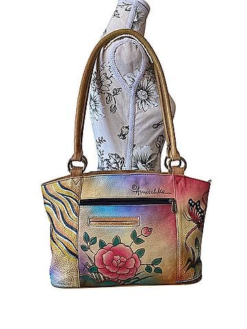 Anuschka Butterfly Leather Shoulder Bag (view 2)