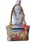 Anuschka 100% Leather Floral Ombre Solid Multi Color Tan Green Leather Shoulder Bag One size - photo 2