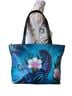 Anna 100% Leather Floral Paisley Blue Green Black Leather Tote One size - photo 1