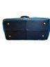 Anna 100% Leather Floral Paisley Blue Green Black Leather Tote One size - photo 7
