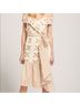 Atoir Graphic Tan Ivory Cocktail Dress Size 4 - photo 4