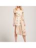 Atoir Graphic Tan Ivory Cocktail Dress Size 4 - photo 5
